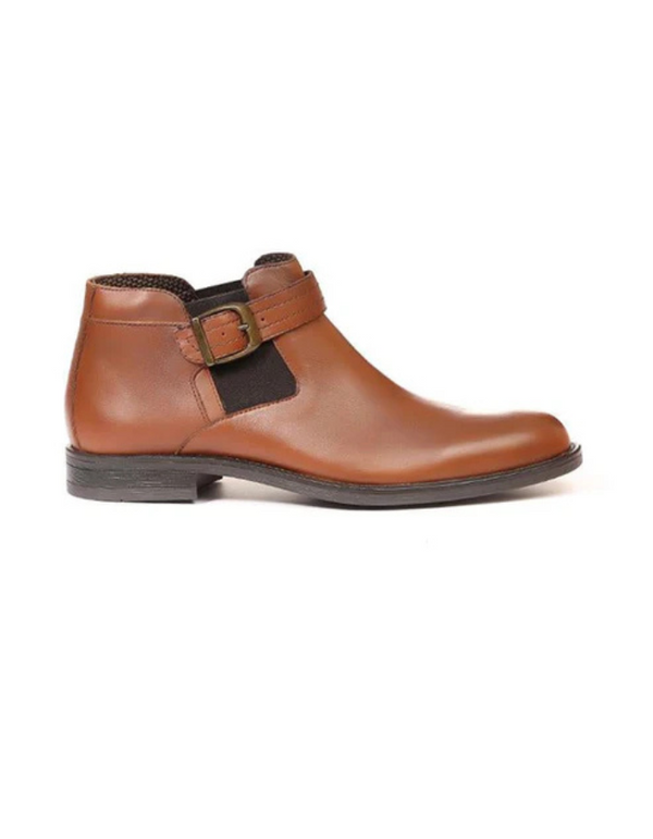 Men's Leather Buckled Chelsea Boots